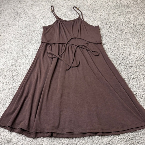 City Triangles Dresses & Skirts - City Triangles Brown Empire Waist Mini Dress Boho Beaded Straps Womens Large